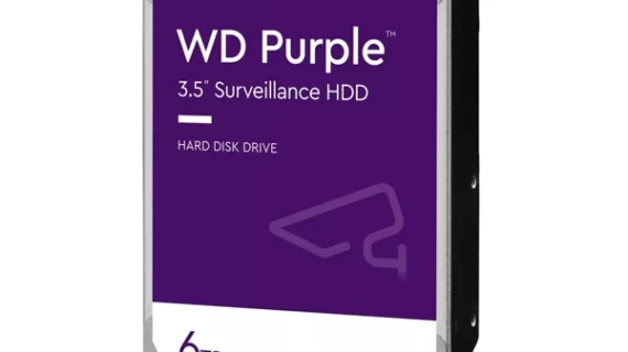 WESTERN DIGITAL PURPLE 6TB 5400RPM SURVEILLANCE DESKTOP HARD DRIVE